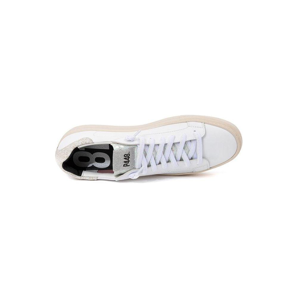P448 White Leather Sneakers Elegant Casual Footwear P-2466666-EU36/US6