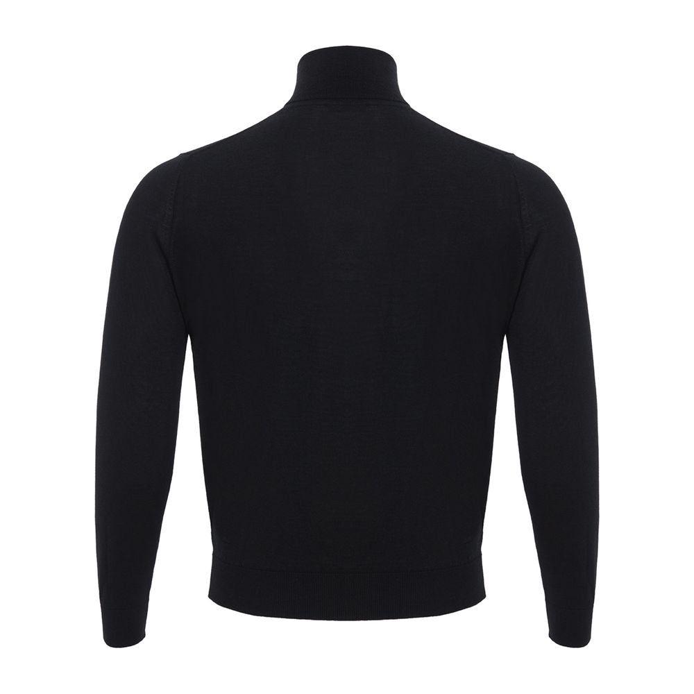 Colombo Italian Cashmere Luxury Black Sweater CO-1911676-IT60 | 4XL
