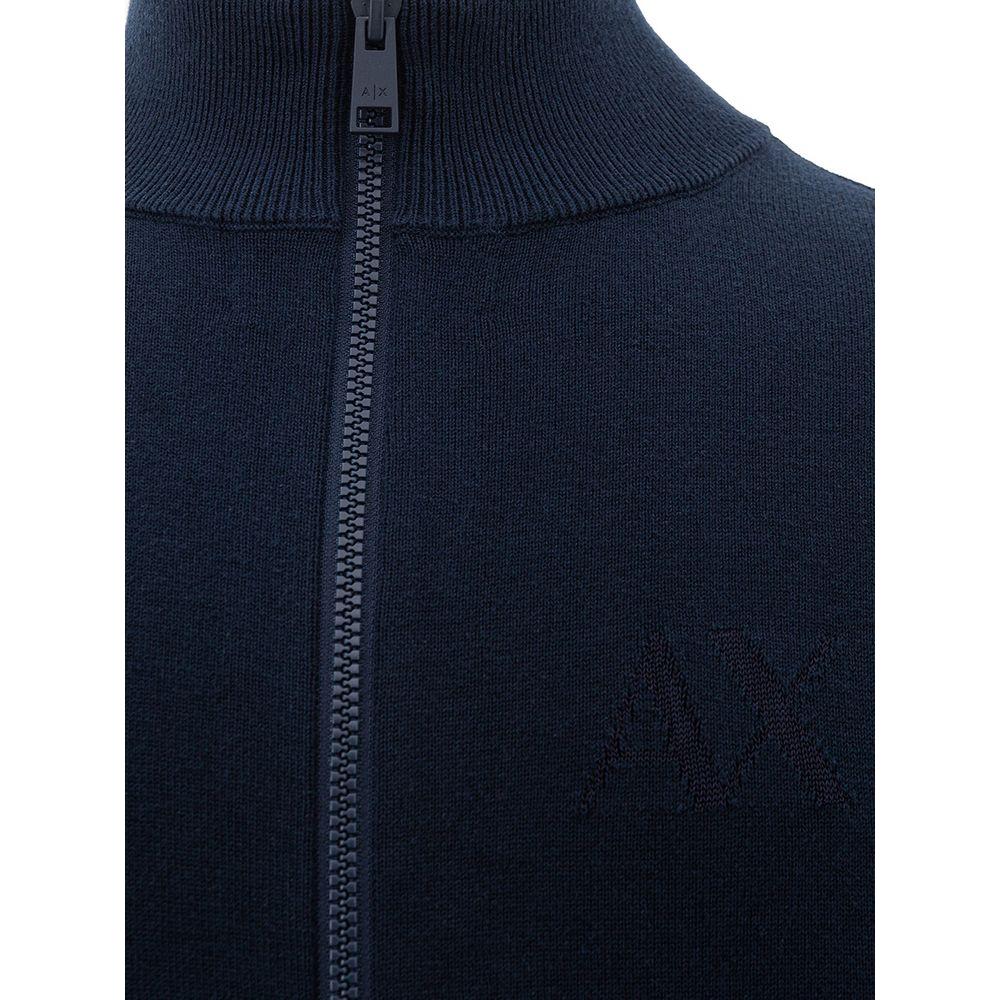 Armani Exchange Blue Cotton Sweater AR-3915673-M