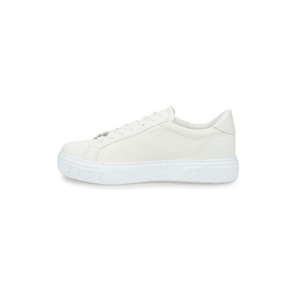 Casadei Sleek White Leather Sneakers CA-376666-EU40/US10