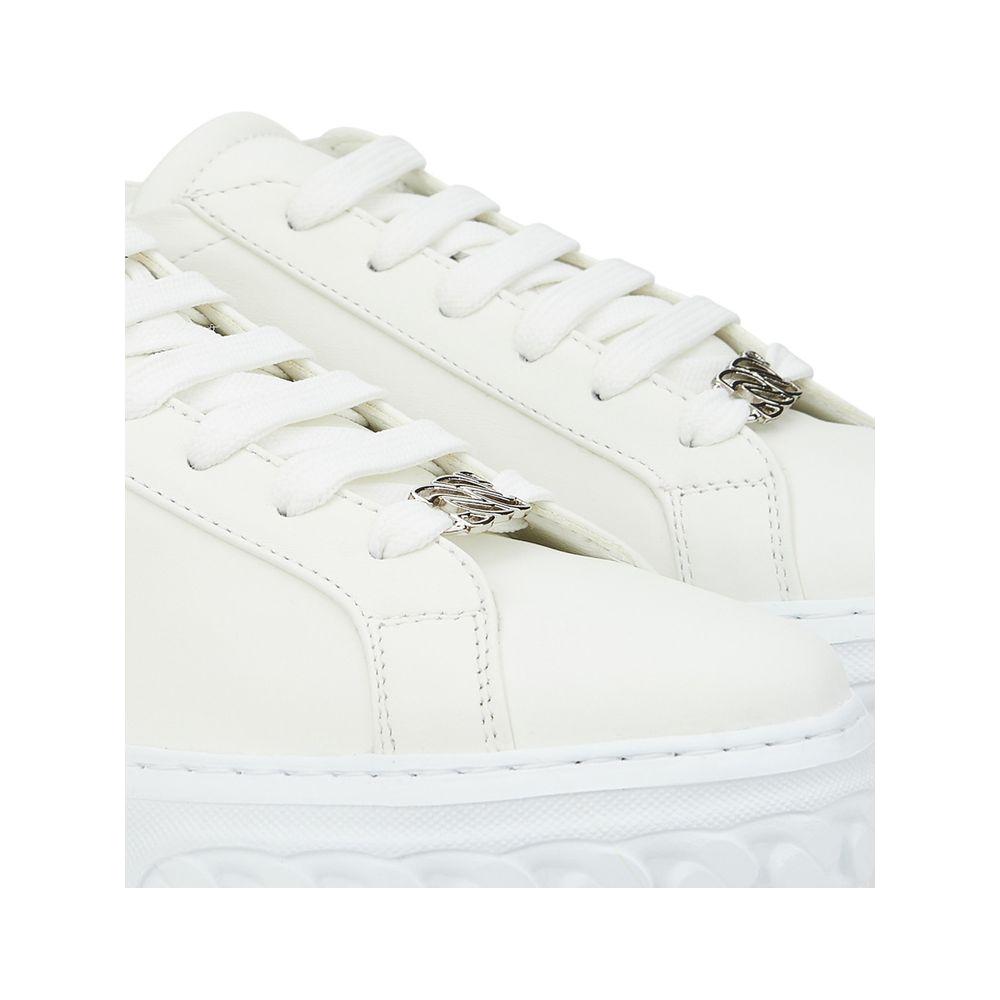 Casadei Sleek White Leather Sneakers CA-376666-EU40/US10