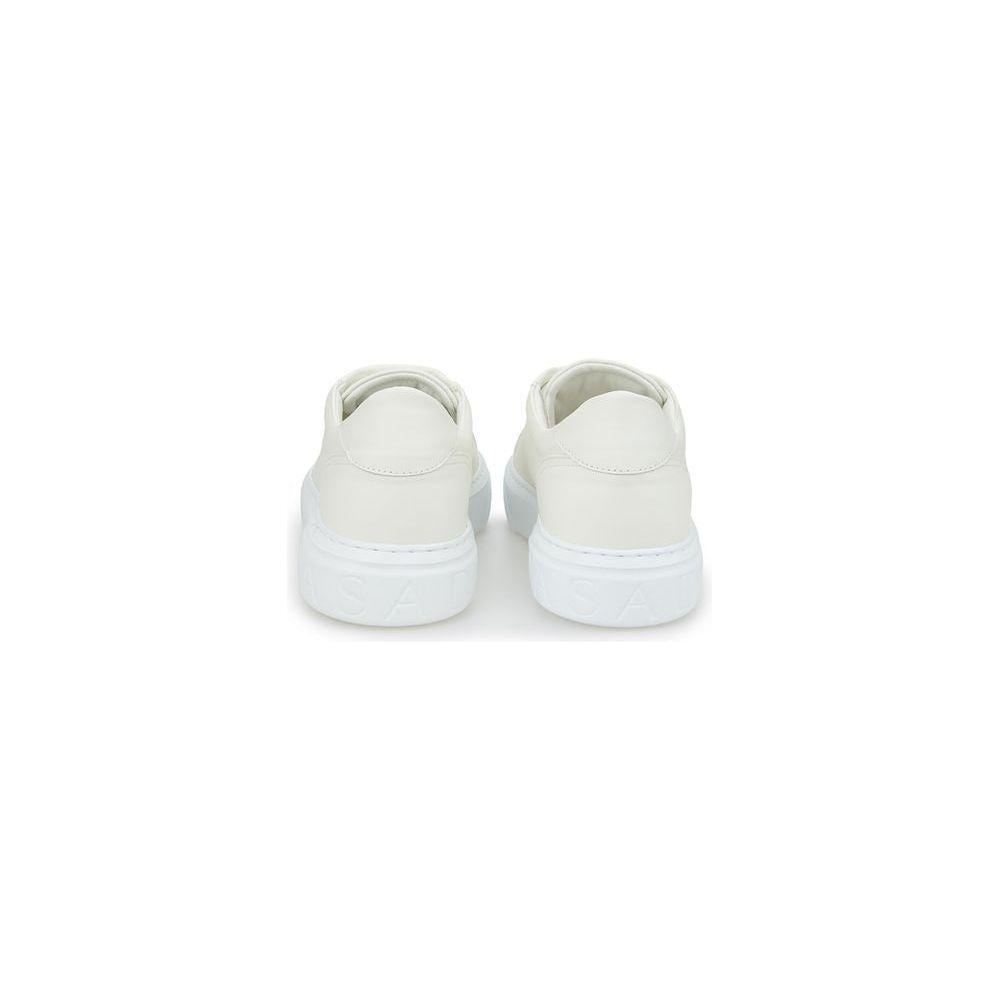 Casadei Sleek White Leather Sneakers CA-376666-EU40/US10