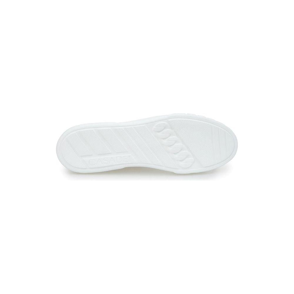 Casadei Sleek White Leather Sneakers CA-376666-EU40/US10