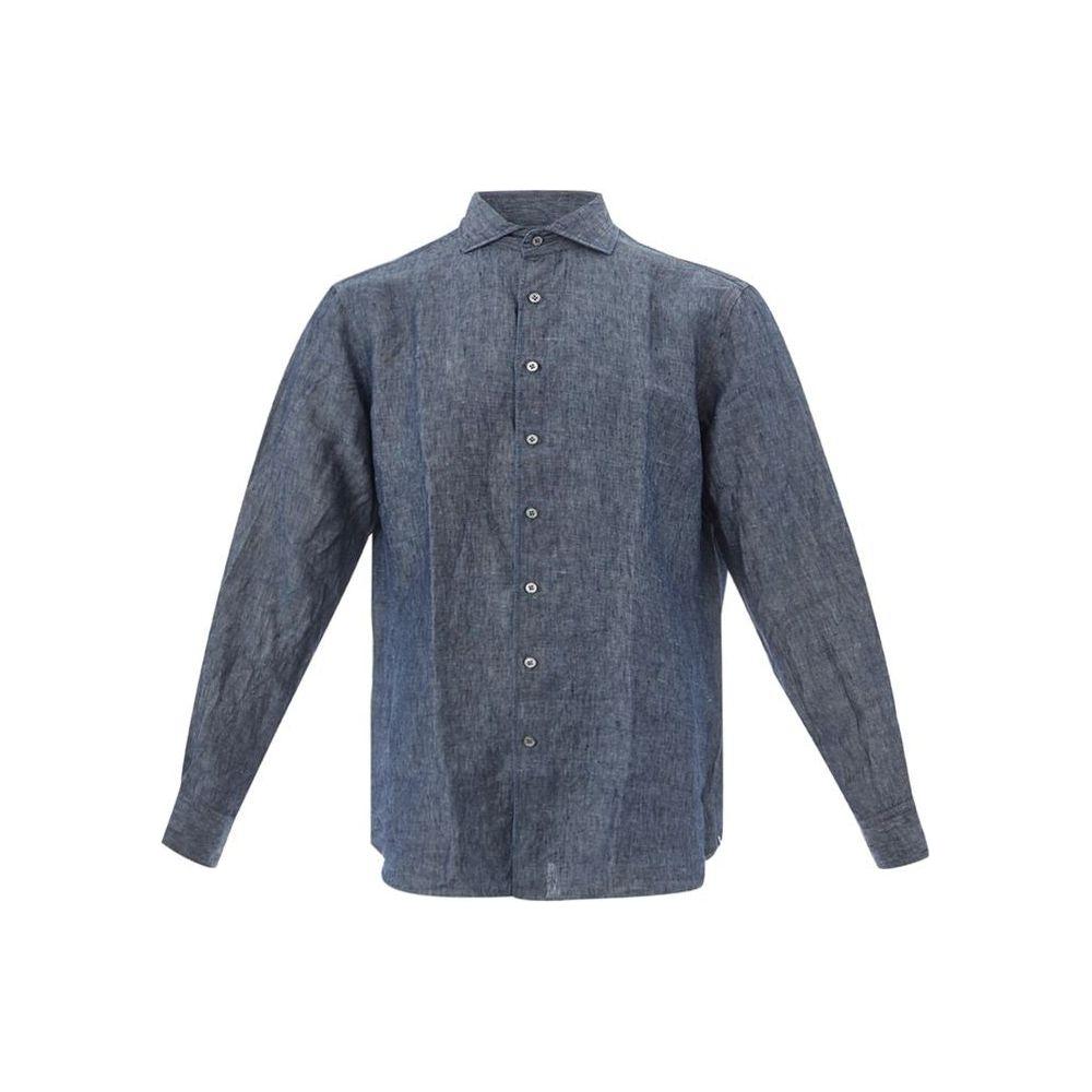 Lardini Elegant Flax Blue Shirt for Men LA-1406673-42