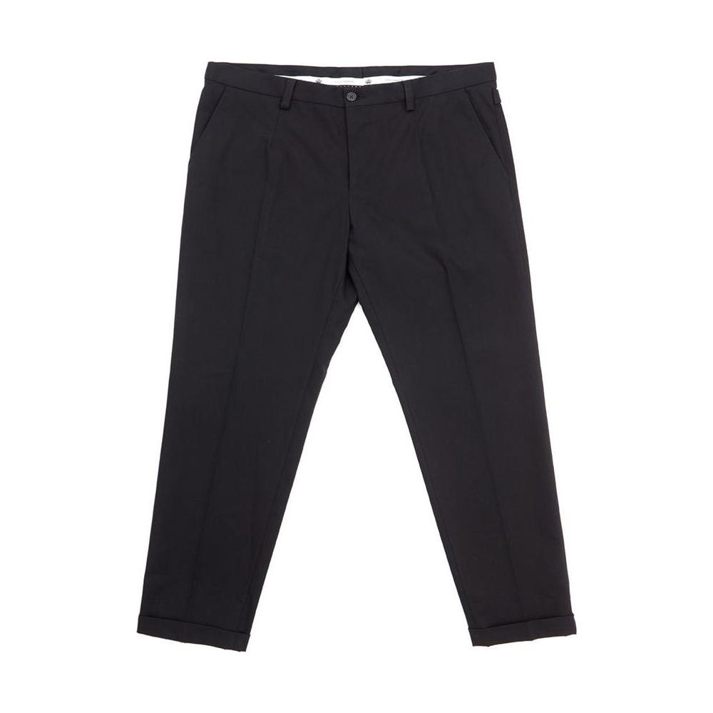 Dolce & Gabbana Elegant Black Cotton Pants for Men DO-1295676-IT54 | XXL