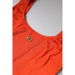 Dolce & Gabbana Orange Sleeveless Bodycon Jumpsuit Dress DR81684-38