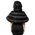 Dolce & Gabbana Black Padded Puffer Hooded Full Zip Cropped Jacket JKT41392-40