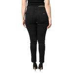 Dolce & Gabbana Black Cotton Mid Waisted Skinny Denim Jeans PAN75953-44