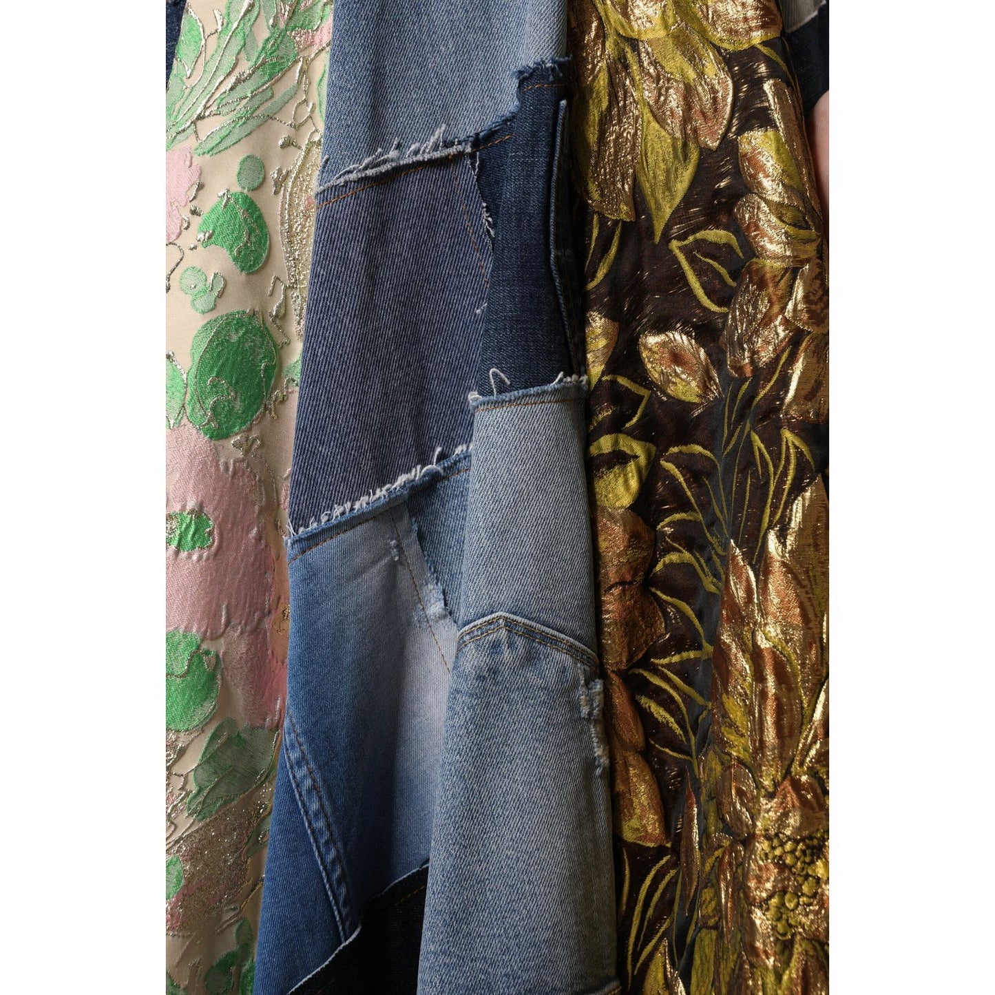 Dolce & Gabbana Multicolor Patchwork High Waisted Midi Skirt SKI2113-38