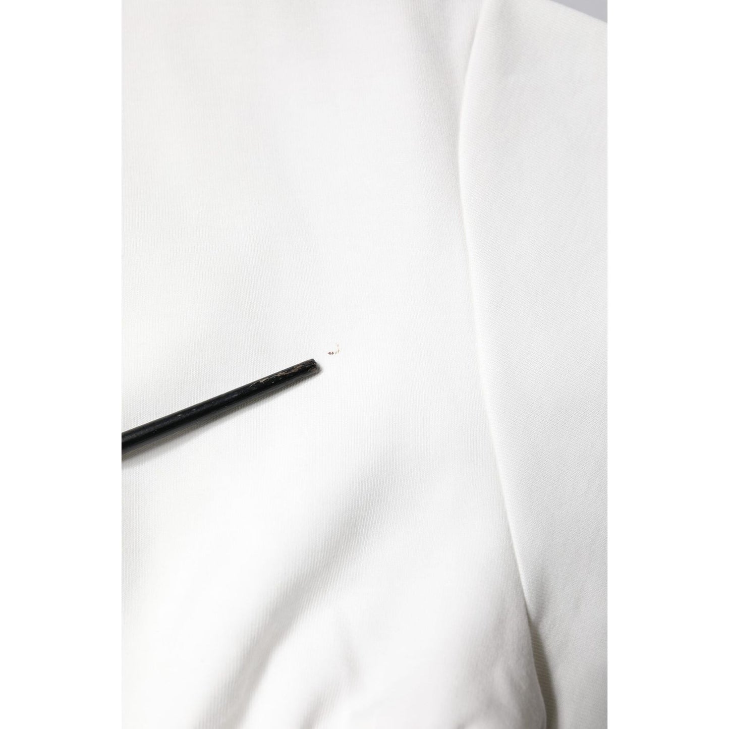 Dolce & Gabbana White Cotton Blend 3/4 Sleeves Blouse Top TSH87228-44