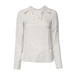 Dolce & Gabbana Cream Floral Lace Long Sleeves Blouse Top TSH87235-38
