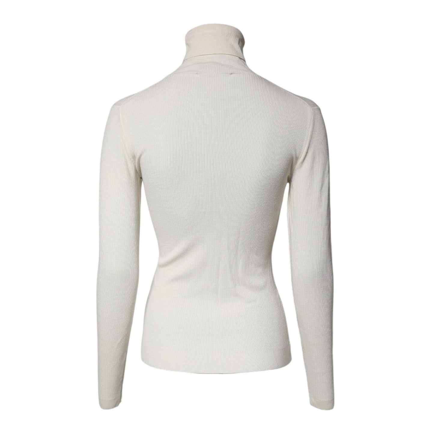 Dolce & Gabbana Cream Long Sleeves Turtleneck Slim Sweater TSH87245-38