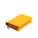 Dolce & Gabbana Yellow Leather Bifold Card Holder Crossbody Bag
