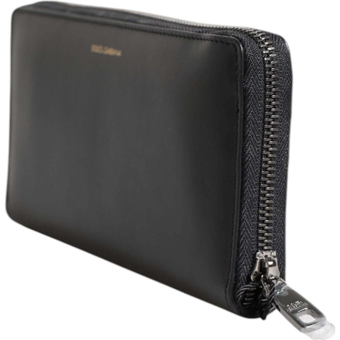 Dolce & Gabbana Black Blue Exotic Leather Embossed Continental Wallet BAG4619