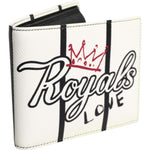 Dolce & Gabbana White Leather DG Crown Royals Bifold Card Holder Wallet BAG4626