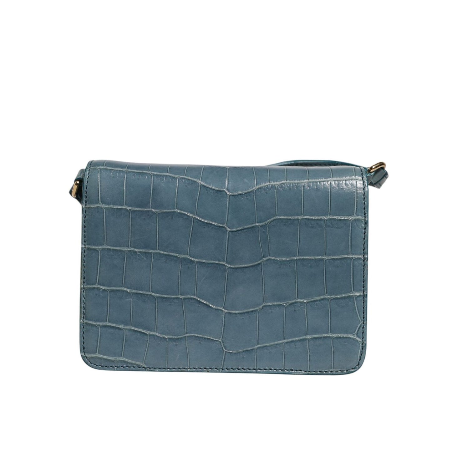 Dolce & Gabbana Green Exotic Leather DG Plaque Crossbody Mini Bag BAG4603