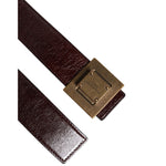 Dolce & Gabbana Brown Leather Gold Metal Buckle Classic Belt BEL9265-90