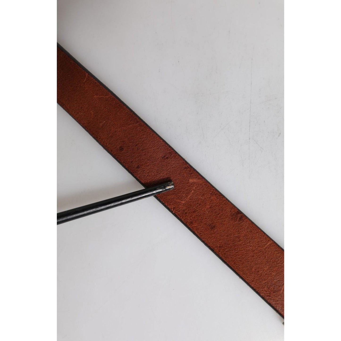 Dolce & Gabbana Brown Leather Metal Buckle Classic Belt BEL9300-90