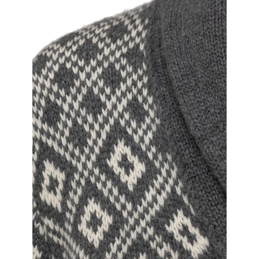 Cruciani Bicolor Cashmere Cardigan CR-875266620044667-IT52 | XL