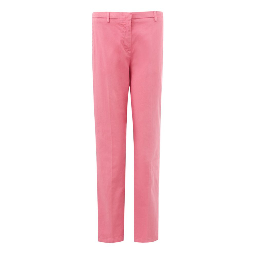 Lardini Elegant Cotton Pink Trousers for Sophisticated Style LA-1095675-IT42|M