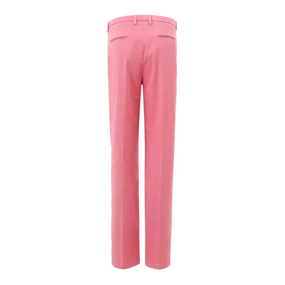 Lardini Elegant Cotton Pink Trousers for Sophisticated Style LA-1095675-IT42|M