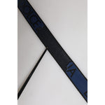 Dolce & Gabbana Black Blue Polyester Printed Metal Buckle Belt BEL9344-90
