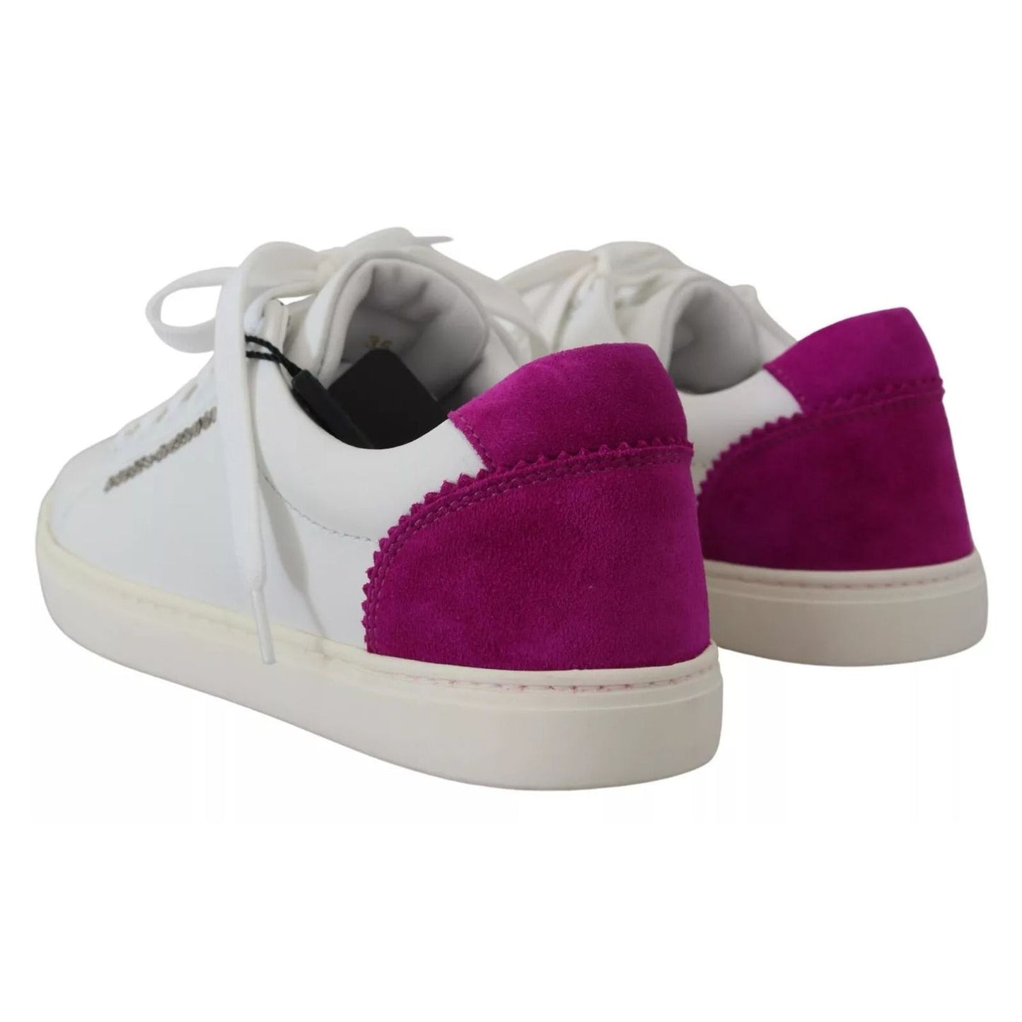 Dolce & Gabbana White Classic Sneakers Women Leather Shoes LA10164-35