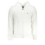 Napapijri Elegant White Cotton Hooded Sweatshirt NA-28074-S