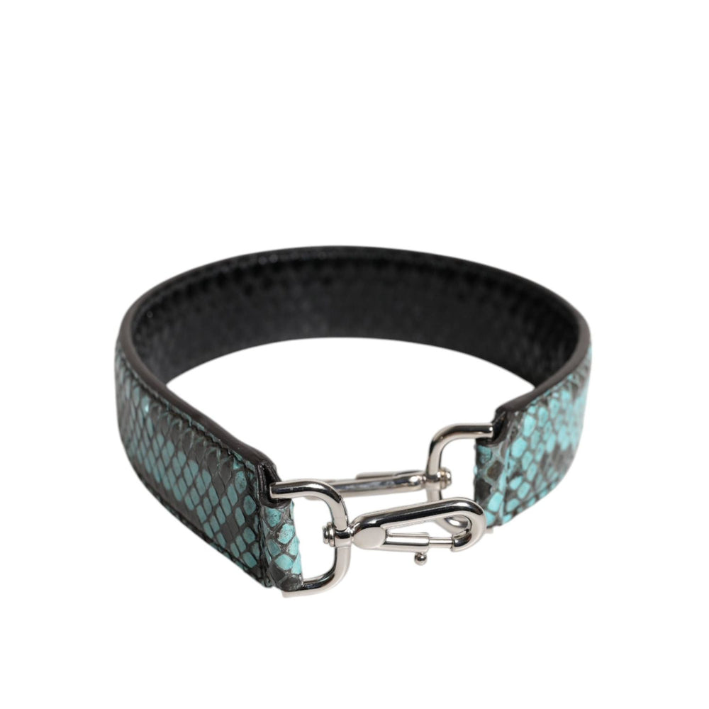 Dolce & Gabbana Black Blue Exotic Leather Bag Shoulder Strap WMB437