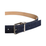 Dolce & Gabbana Blue Denim Silver Logo Metal Waist Buckle Belt WMB478-80