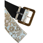 Dolce & Gabbana Multicolor Floral Jacquard Wide Waist Belt WMB489-75