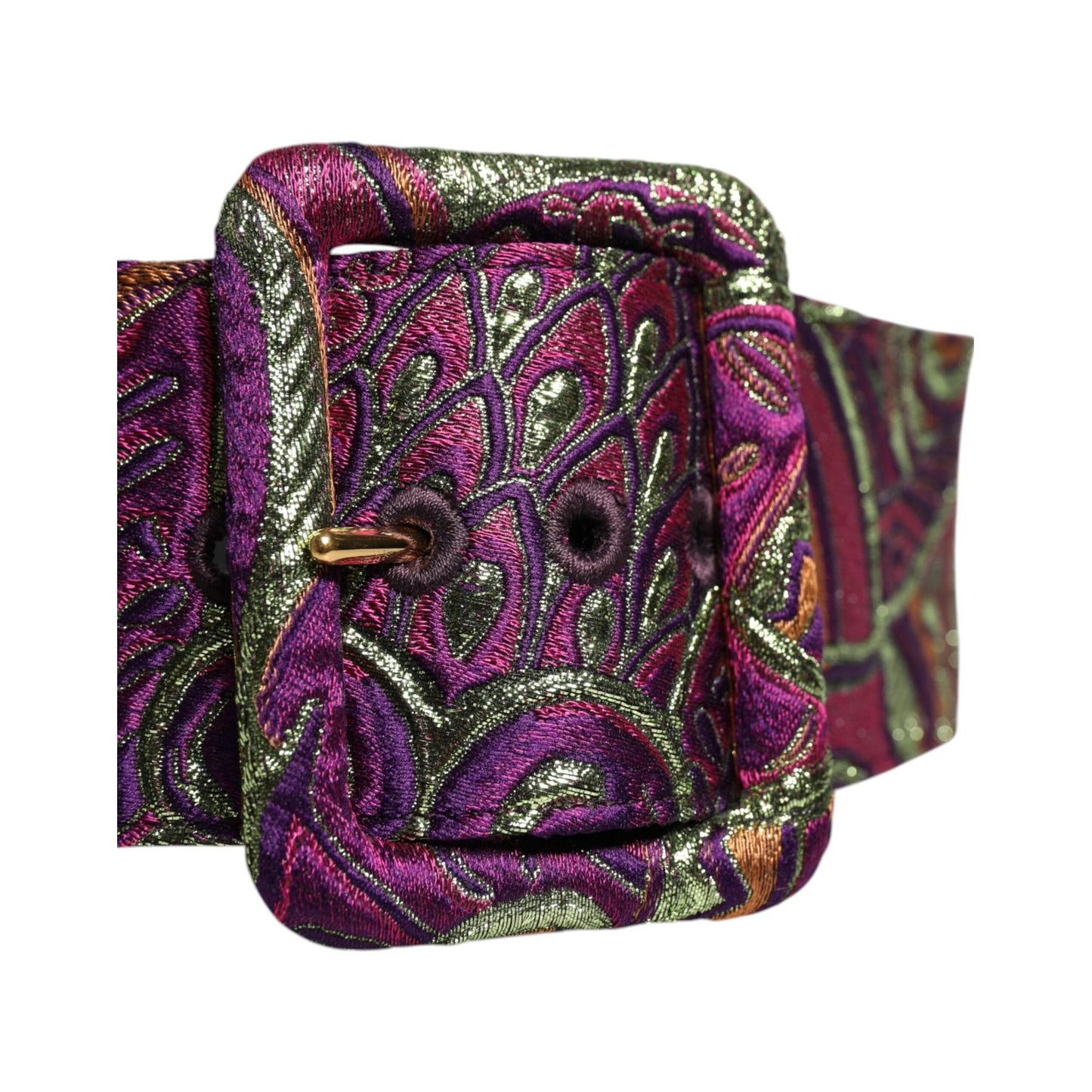 Dolce & Gabbana Multicolor Floral Jacquard Wide Waist Belt WMB494-75