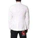 Dolce & Gabbana White Single Breasted Men Coat Blazer Suit JKT41479-48