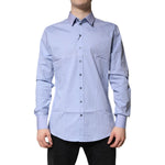 Dolce & Gabbana Light Blue Cotton SICILIA Dress Formal Shirt TSH878498-42