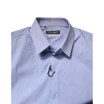 Dolce & Gabbana Light Blue Cotton SICILIA Dress Formal Shirt TSH878498-42