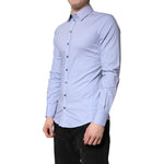 Dolce & Gabbana Light Blue Cotton SICILIA Dress Formal Shirt TSH878499-38