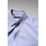 Dolce & Gabbana Light Blue Cotton SICILIA Dress Formal Shirt TSH878499-38