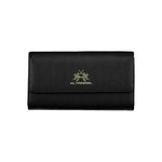 La Martina Black Polyethylene Women Wallet LA-20573