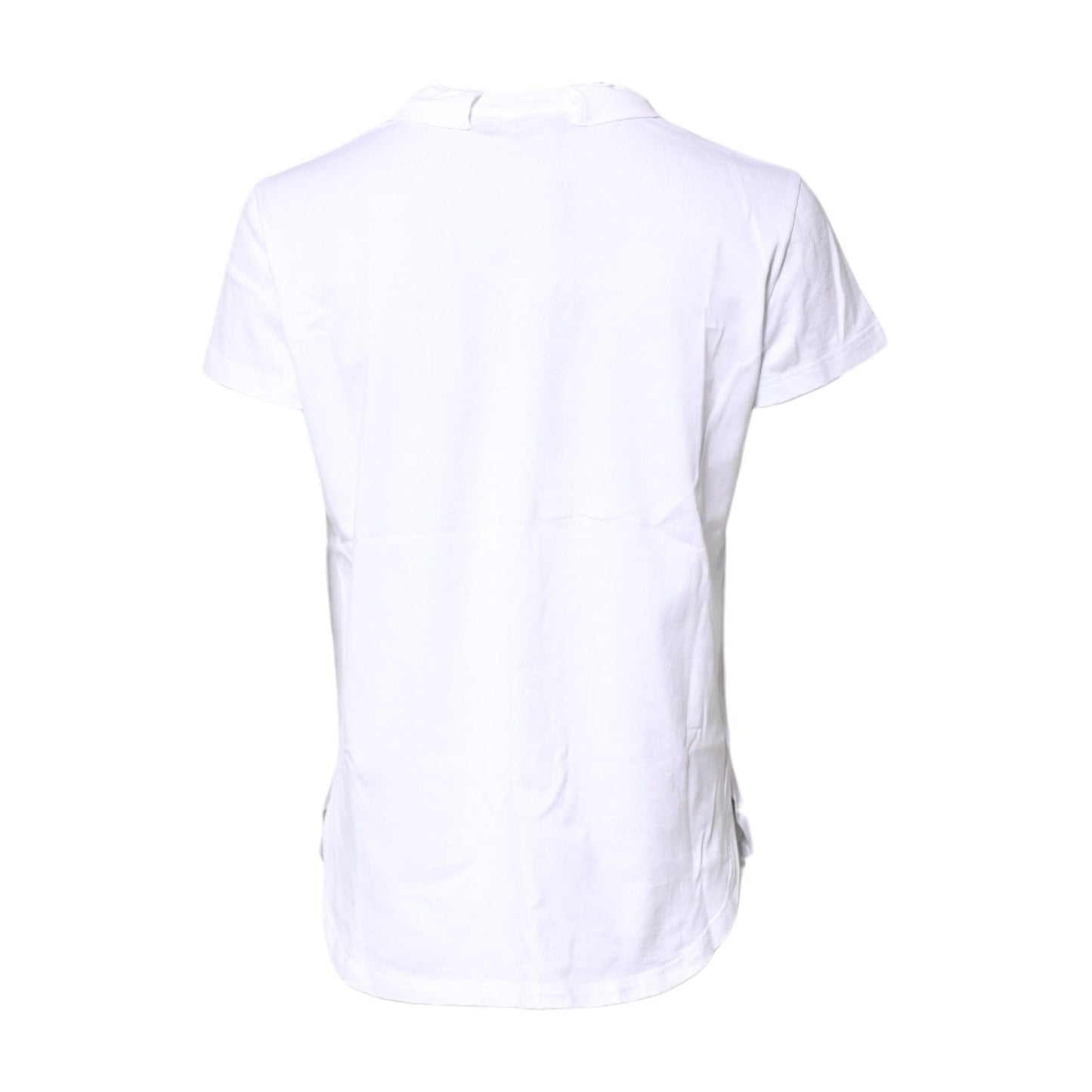 Dolce & Gabbana White Logo Crown Cotton Crew Neck T-shirt TSH878607-38
