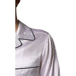 Dolce & Gabbana White Satin Silk Men Pajama Set Sleepwear KOS2291-38
