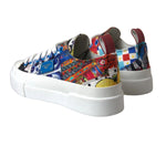 Dolce & Gabbana Multicolor Patchwork Low Top Sneakers Shoes LA10676-35