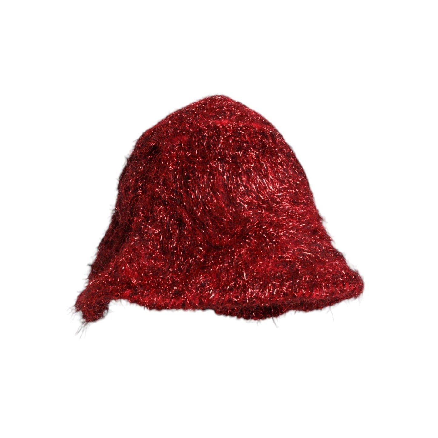 Dolce & Gabbana Red Viscose Tinsel Wide Brim Bucket Hat HAT9740-58