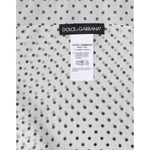 Dolce & Gabbana White Polka Dots Polyester Wrap Shawl Scarf MS7479