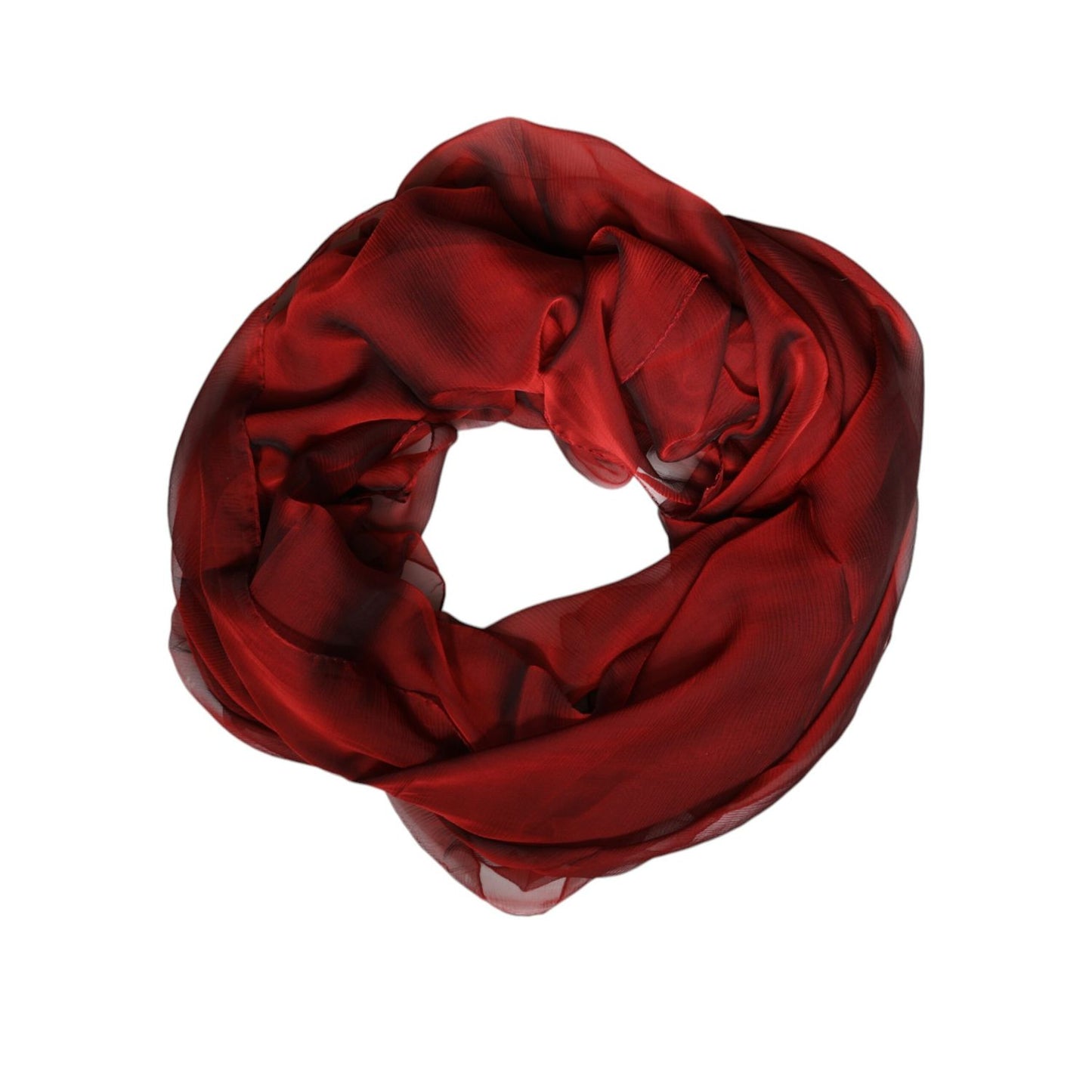 Dolce & Gabbana Red Silk Rectangle Women Wrap Shawl Scarf MS7488