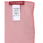 Dolce & Gabbana Pink Silk Rectangle Women Wrap Shawl Scarf MS7491