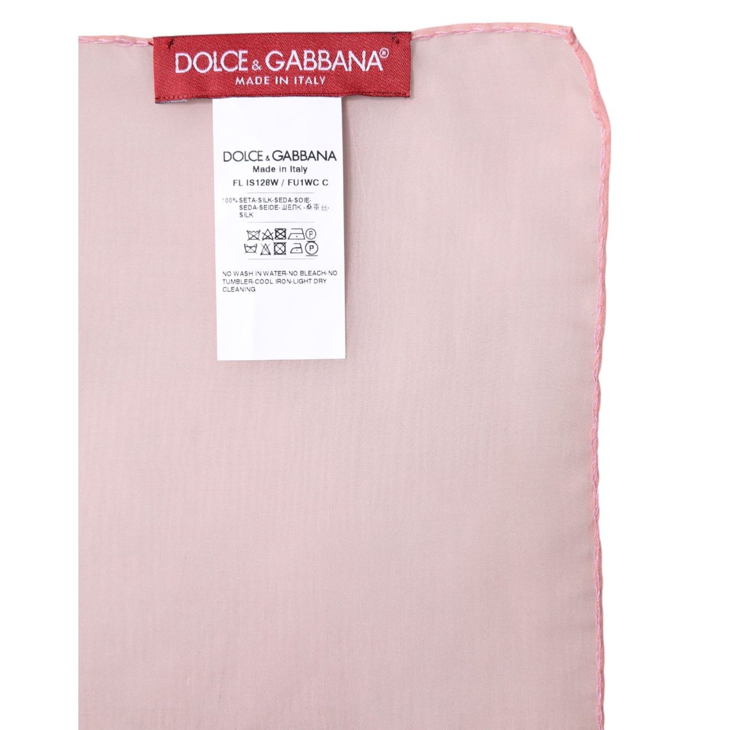 Dolce & Gabbana Pink Silk Rectangle Women Wrap Shawl Scarf MS7494