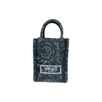 Versace Athena Barocco Mini Top Handle Tote Crossbody Bag Black 51131