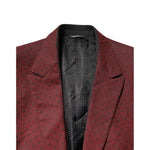 Dolce & Gabbana Maroon Wool Slim Fit Men Coat Jacket Blazer JKT4115-48