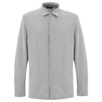 Corneliani Gray Cotton Shirt CO-8466662-IT48 | M