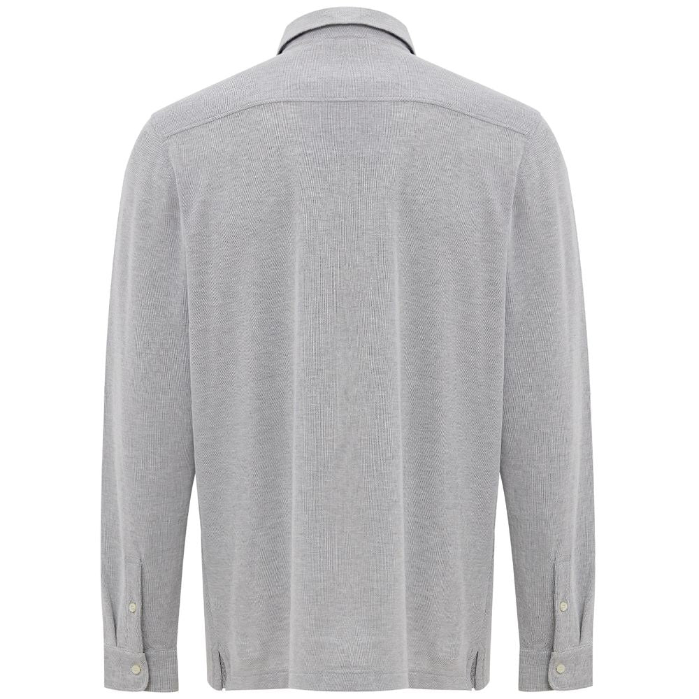 Corneliani Gray Cotton Shirt CO-8466662-IT48 | M